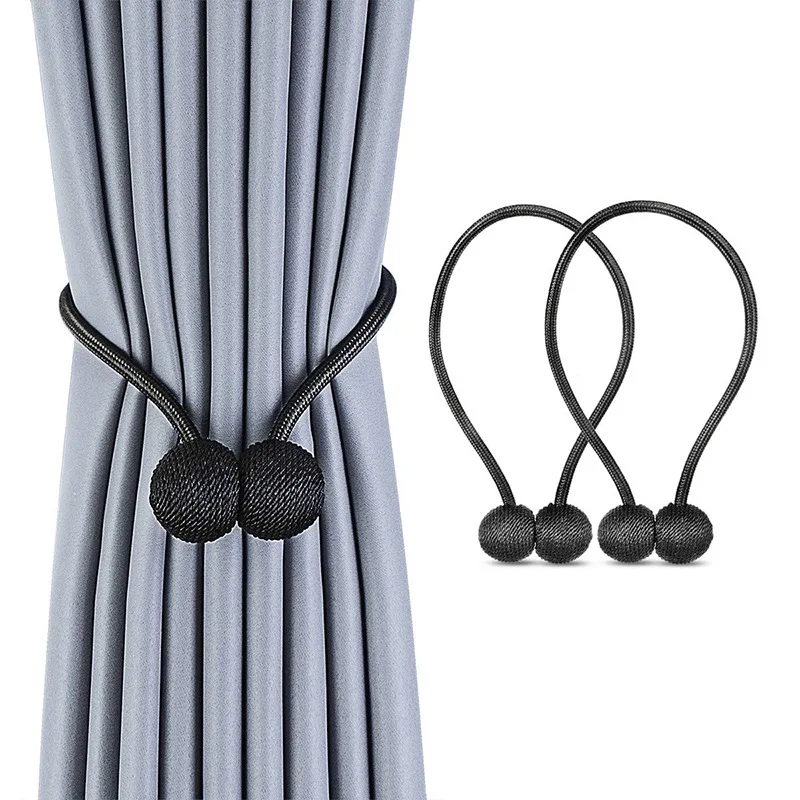 Curtain Lace Tie Rope Curtain Hanging Ball Modern Minimalist  Magnet Holder Curtain Buckle Strap Home Textile Accessories