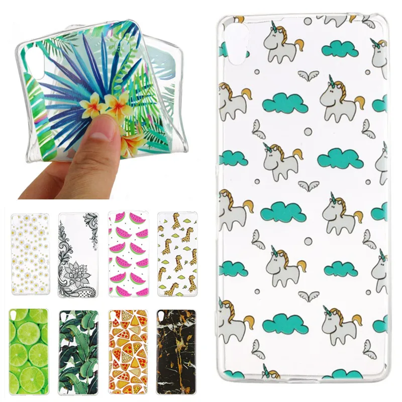Case For Sony Xperia XA Back Cover Ultra Thin Flexible Rubber Fruit Animal Flower Phone Bag Gel Coque Etui Capinha |