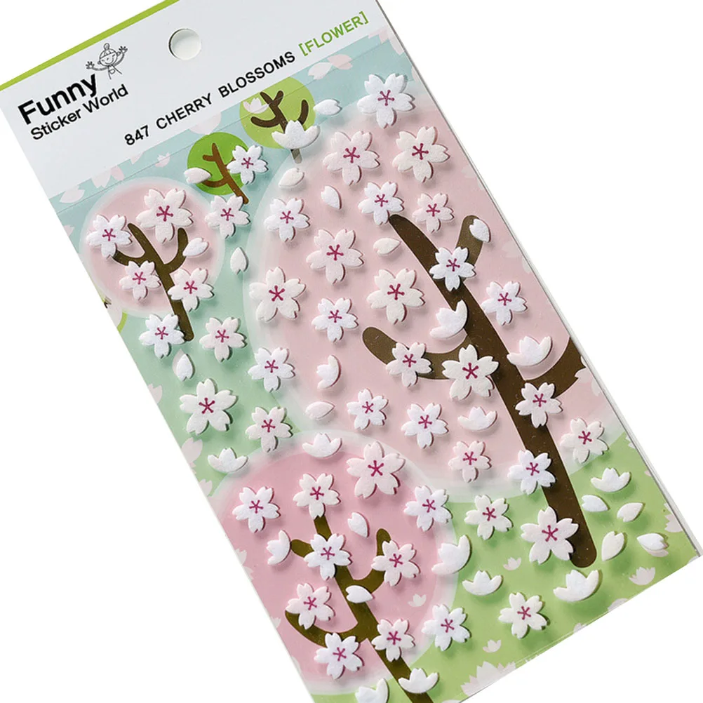 1 Sheet Hot Japaneses Cherry Blossom Stickers Sakura Flower Floral Craft Scrapbook Card On Sale