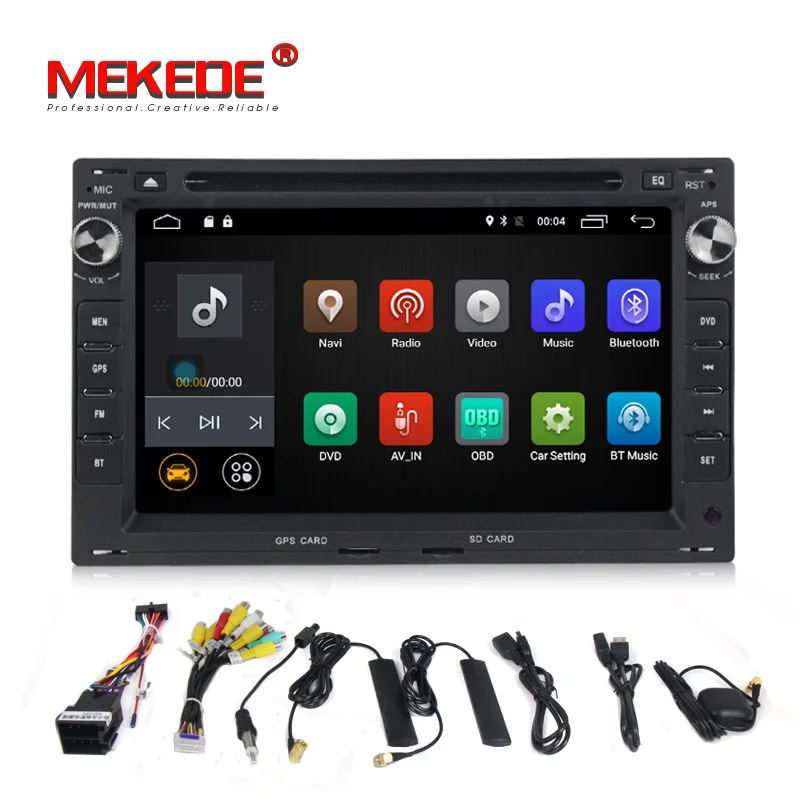 Sale MEKEDE Quad Core 2G RAM Android 7.1 Car DVD GPS radio stereo For Glof Bora Passat Mk5 Golf Mk4 Polo Seat with WIFI 4G Sim lte 5