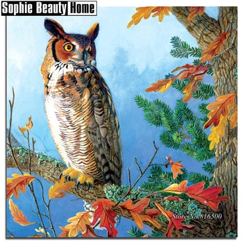 

Needlework 5D Diy Diamond Painting Animal Owl On Tree Cross Stitch Diamond Embroidery Full Drill Diamond Mosaic Picture 188098