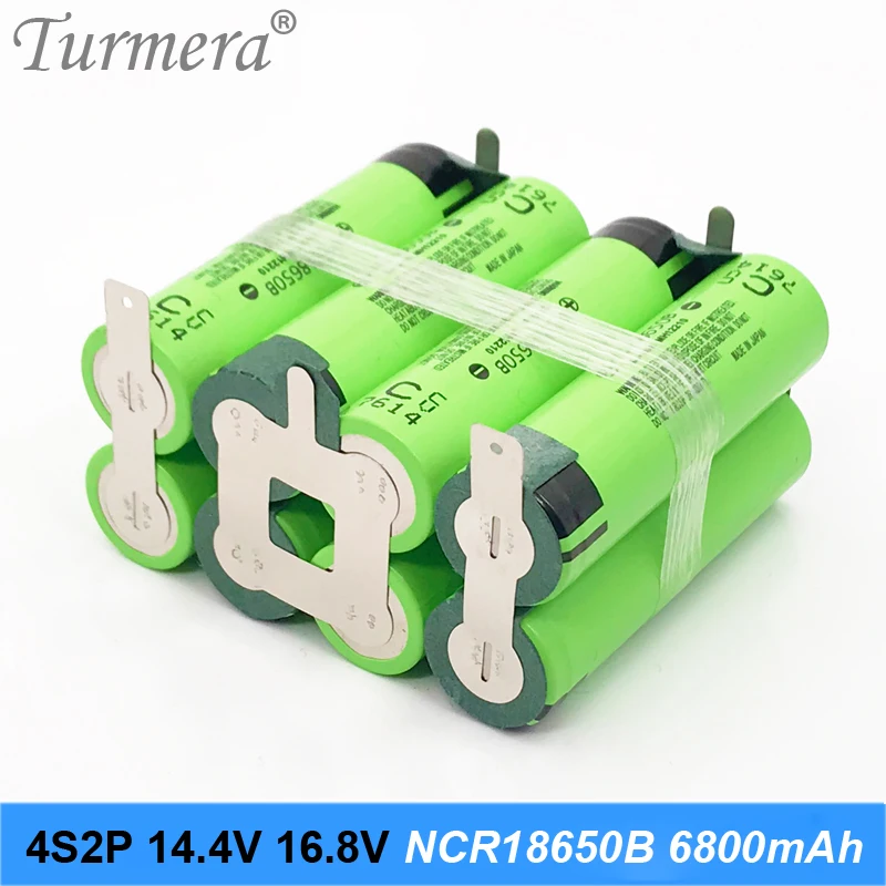 4S2P battery 18650 pack ncr18650b 3400ma 14.4v 16.8v welding solder battery for screwdriver tools battery customized battery 01