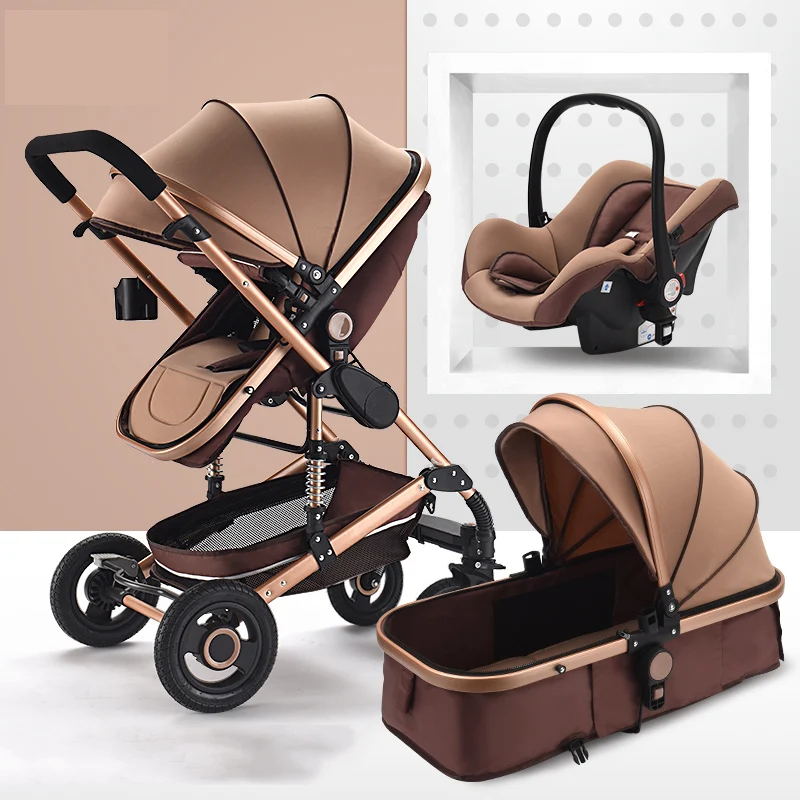 Sale Baby carriage stroller 2 in 1/3 in 1 Multi-functional can sit High landscape stroller Two-way shock folding stroller Free shipping 3