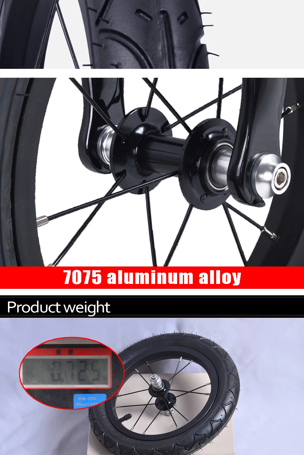Sale BXT Ultra Light 12inch wheelset  aluminum alloy wheels with tire for Small kids bike wheelset bicycle part Children accessories 6