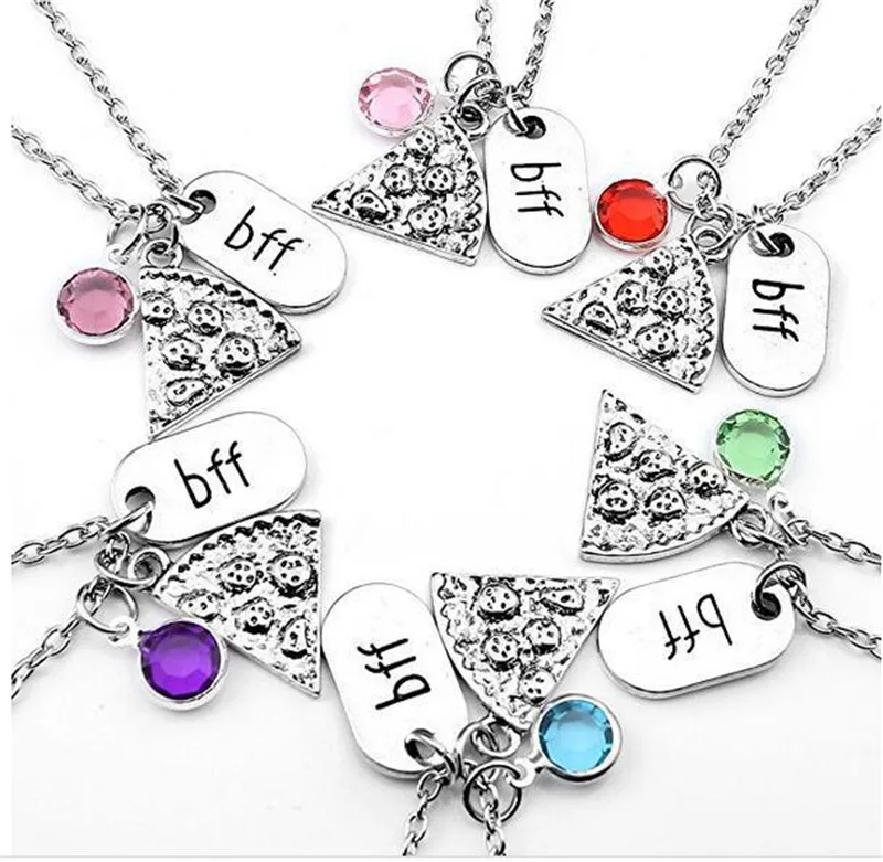 Women Girl Best Friend Forever BFF Fashion Necklace Luxury Rhinestone