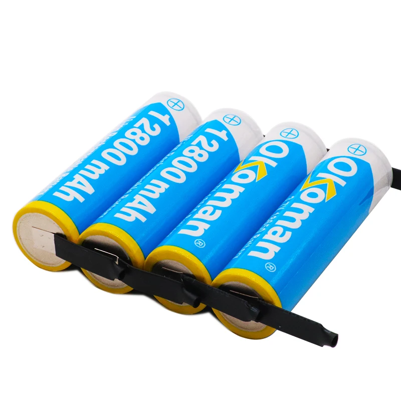 Okoman 18650 3,7 V 12800mAh 18650 перезаряжаемая литиевая батарея для батареи+ DIY никель