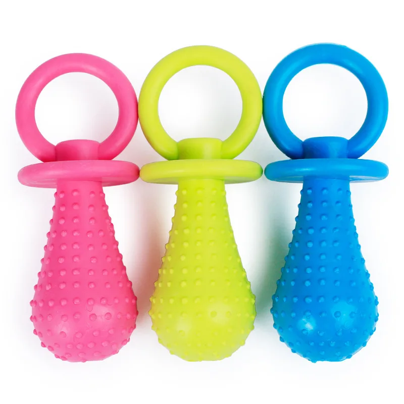 New Nipple Dog toy TPR Pet Dog Toys TPR Material Toothed Gear Style Pet Chewing Toy Bite-resisitence 3 Color Interactive Toy 1PC (2)