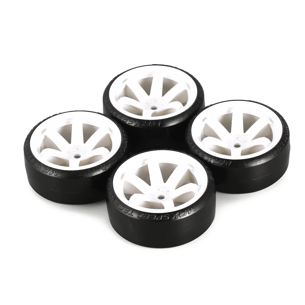 4Pcs/lot Hard Plastic RC Drift Tire Hard Tyre Set for Traxxas HSP Tamiya HPI RC On-road Vehicle Drifting Car Spare Parts