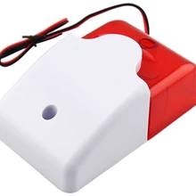 50 шт. мини-красная Стробоскопическая сирена Крытый Открытый Проводной Звук 110дб сирена с стробоскопической вспышкой 12 В DC для системы сигнализации