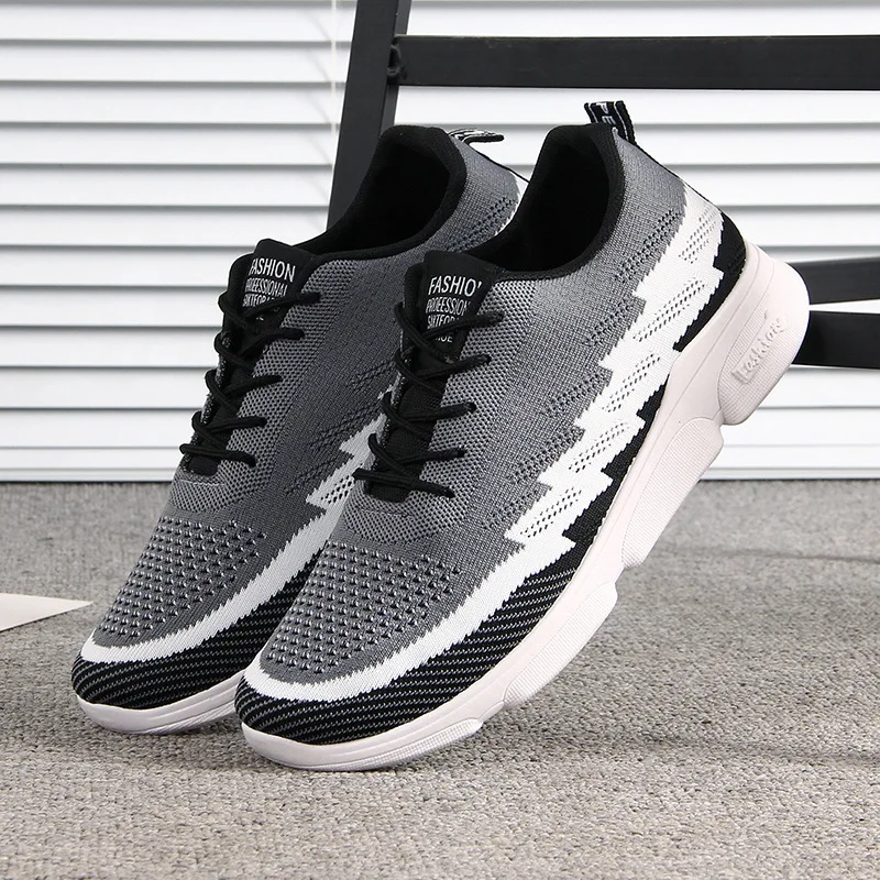 

2019 summer explosion models flying woven breathable Korean version of the wild student casual men's shoes