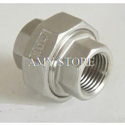 

3/4" BSPP Female Threaded Union Swivel Adapter 304 Stainless Steel Pipe Coupler