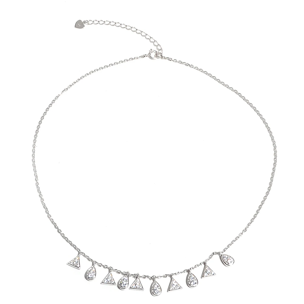 Vercret, 925 пробы, серебряное ожерелье для женщин, циркониевое ожерелье с подвеской, ювелирные изделия, вечерние, подарок - Цвет камня: SN7080