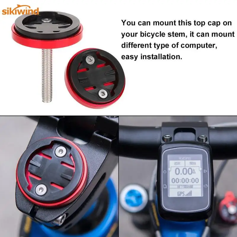 

Hot MTB Road Bike Bicycle Computer Holder Stem Top Cap bisiklet Stopwatch GPS Speedometer Mount Bracket for Garmin Bryton Cateye