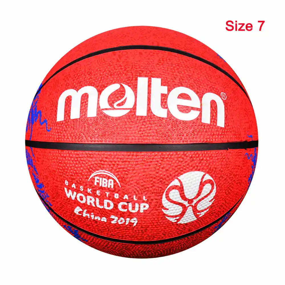 Официальный баскетбольный мяч Molten, Размер 7, резиновый материал, износостойкий баскетбольный мяч для общего соревнования, тренировочный баскетбольный мяч topu - Цвет: B7C1600-Orange size7