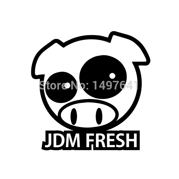 JDM Fresh Rally Pig Car Window Vinyl Decal For SUV Truck Bumper Computer Laptop Home Decor Sticker Funny Hot Graphical 8 Colors |