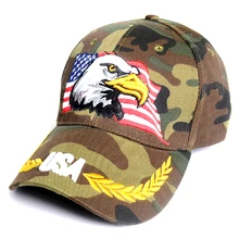 Новая Кепка для бега, повседневный стиль, американский флаг с орлом, США, вышитый солнцезащитный козырек, остроконечная шляпа, головной убор, уличная Регулируемая Спортивная Кепка