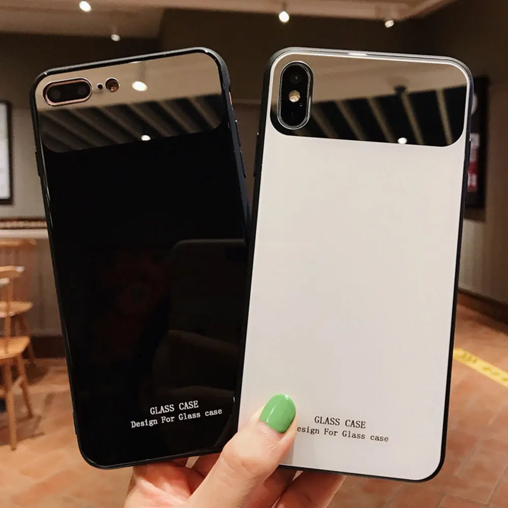 

Luxury Tempered Glass Case for Xiaomi Redmi Note 5 6 Pro Redmi 7A K20 Pro Make-up Mirror Case for Huawei P20 Pro Lite Cover