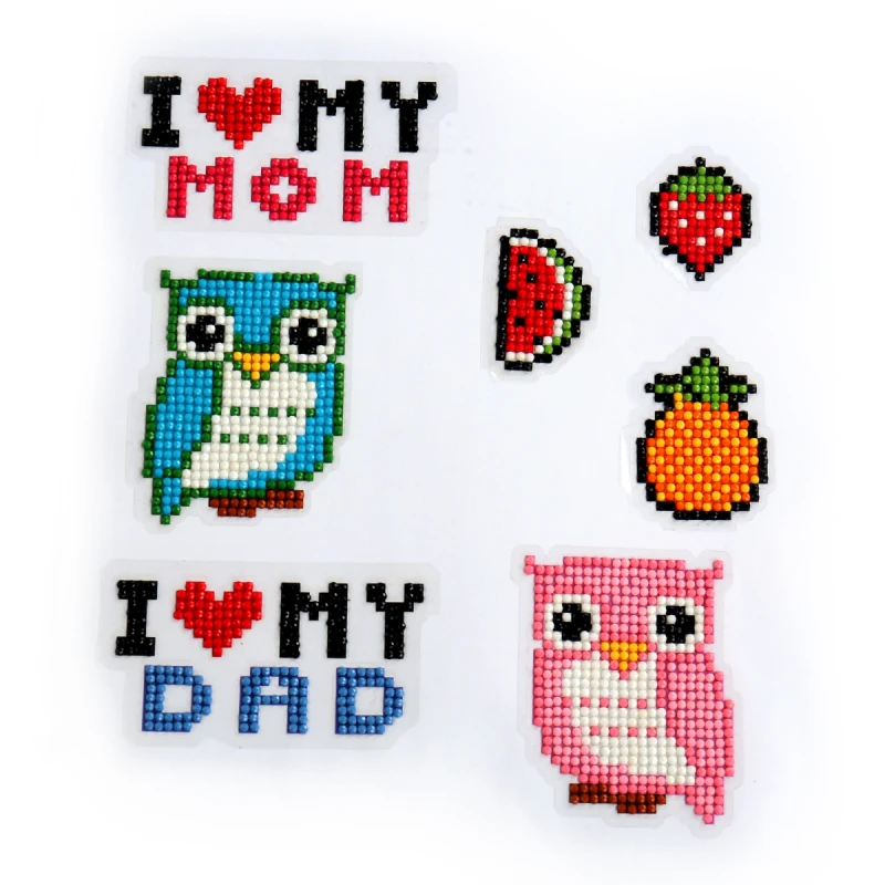 High Quality Diamond Embroidery Princess Painting For Children Round Sticker Fridge Magnet | Дом и сад