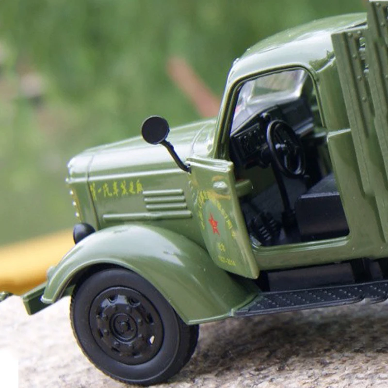 1:32 1//32 Army Green Jiefang Military Truck Diecast Truck Model With Light Sound