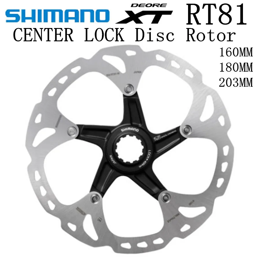 

SHIMANO DEORE XT SM RT81 ice Point Technology Brake Disc CENTER LOCK Disc Rotor Mountain Bikes Disc RT81 Disc 160MM 180MM 203MM
