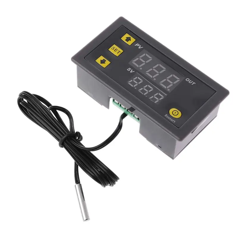 Светодиодный регулятор температуры W3230 AC 110V 220V 20A термостата|Приборы для