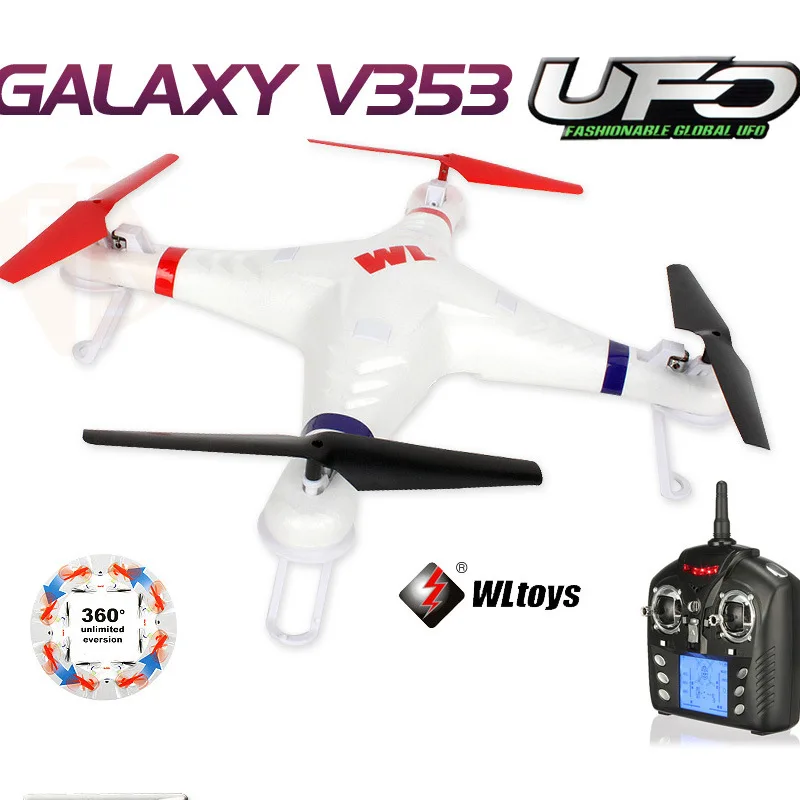 WLtoys V353 Galaxy 2,4G 4CH 6 оси гироскопа беспилотный Дрон Квадрокоптер с дистанционным управлением и Zero Explorer Walkera QR X350 Pro FPV, вертолет-Дрон