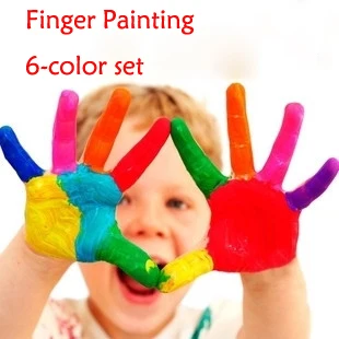 

1 set primary children finger painting finger painting tool kit six-color suit children gift painting tools