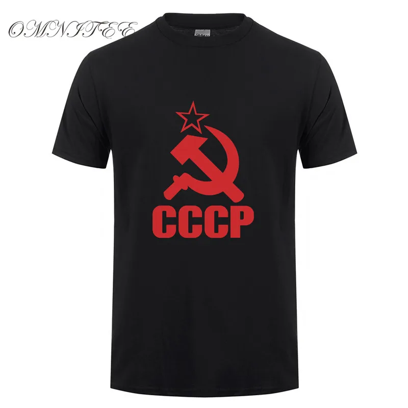 CCCP футболки для мужчин СССР КГБ человек футболка с коротким рукавом Россия футболки хлопок o-образным вырезом Топы OT-117