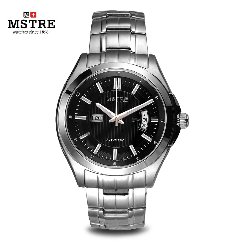 Brand Classic Fashion Business Watch Men s Automatical 316L Stainless Steel Wrist watches Sapphire Flywheel Dual