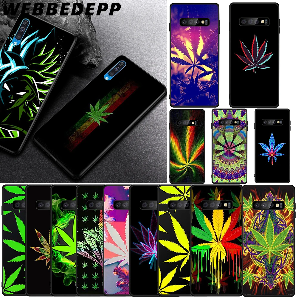 WEBBEDEPP Weed Leaf Soft Case for Samsung Galaxy A3 A5 A6 Plus A7 A8 A9 J6 Cover | Мобильные телефоны и аксессуары