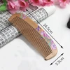 Flower Painted Chinese Peach Wood Comb  Healthy Scalp Massage Anti-Static Comb Hair Care Wooden Gift Beauty Tool 4