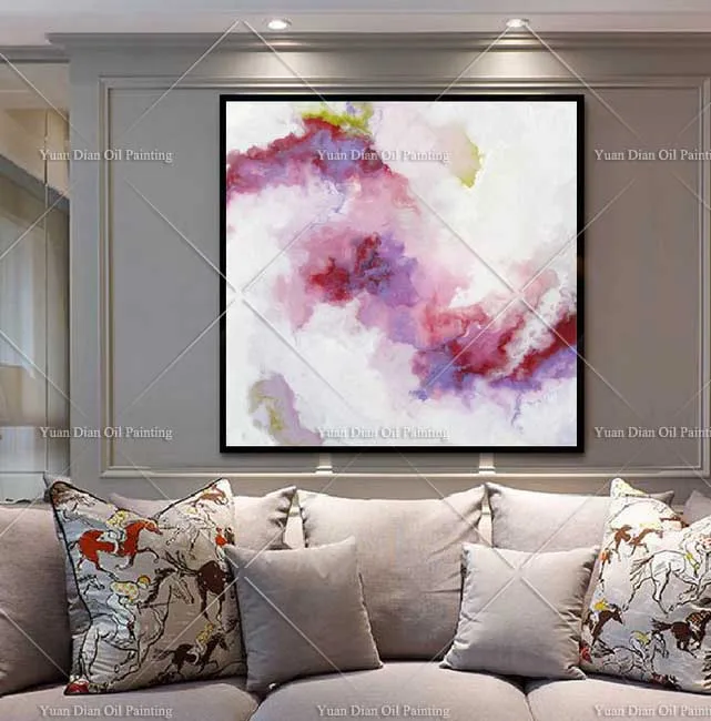 

New Style Romantic Three Abstract Handpainted Landscape Oil Painting On Canvas Wall Art Brush Painting For Office Home Decor