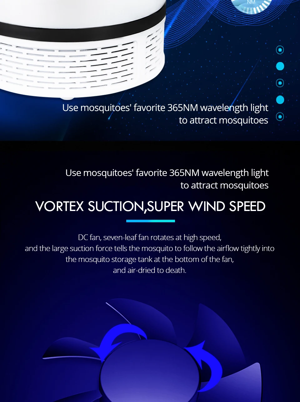 EeeToo USB Electric Mosquito Killer Lamp Photocatalysis Mute 5V Anti Mosquito Trap LED Night Light Lamp Bug Zapper Insect Killer (7)