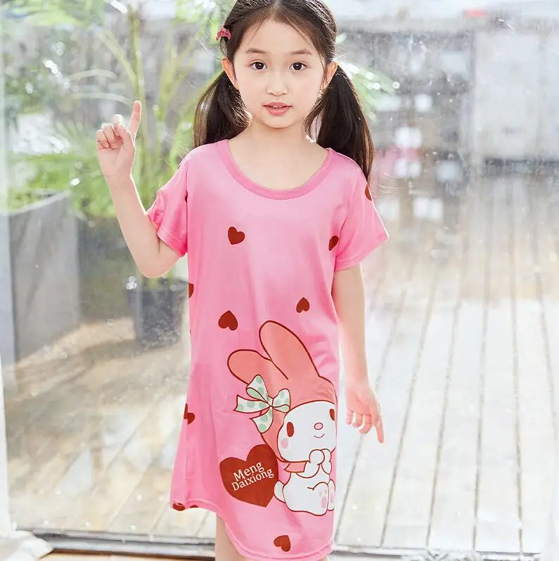 

Summer Pijamas 2019 New Girls Sleepwear Children Nightgowns Cartoon Homewear Princess Baby Nightdress Girls Nightgowns QUN69