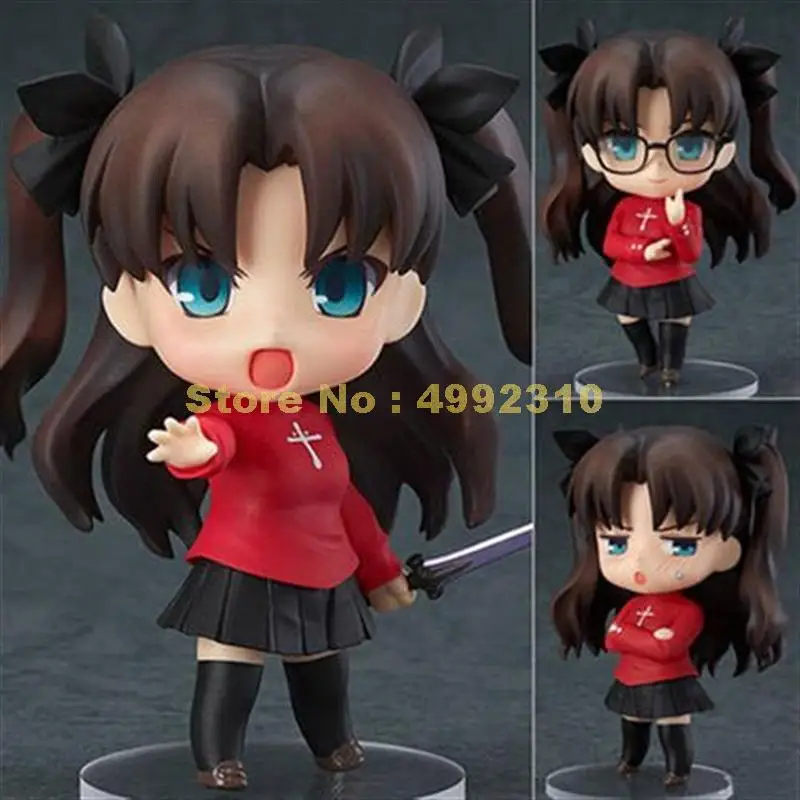 anime cute fate stay night tohsaka rin face changeable pvc action figure collection model doll 10cm Toy | Игрушки и хобби