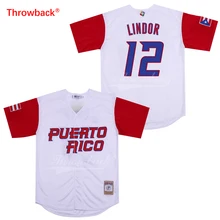 Throwback Jersey Men's Lindor Jerseys Puerto Rico Movie Baseball Jerseys White Red Shirt Stiched Size S-XXXL Free Shipping Throwback Jersey Men's Lindor Jerseys Puerto Rico Movie Baseball Jerseys White Red Shirt Stiched Size S-XXXL Free Shipping