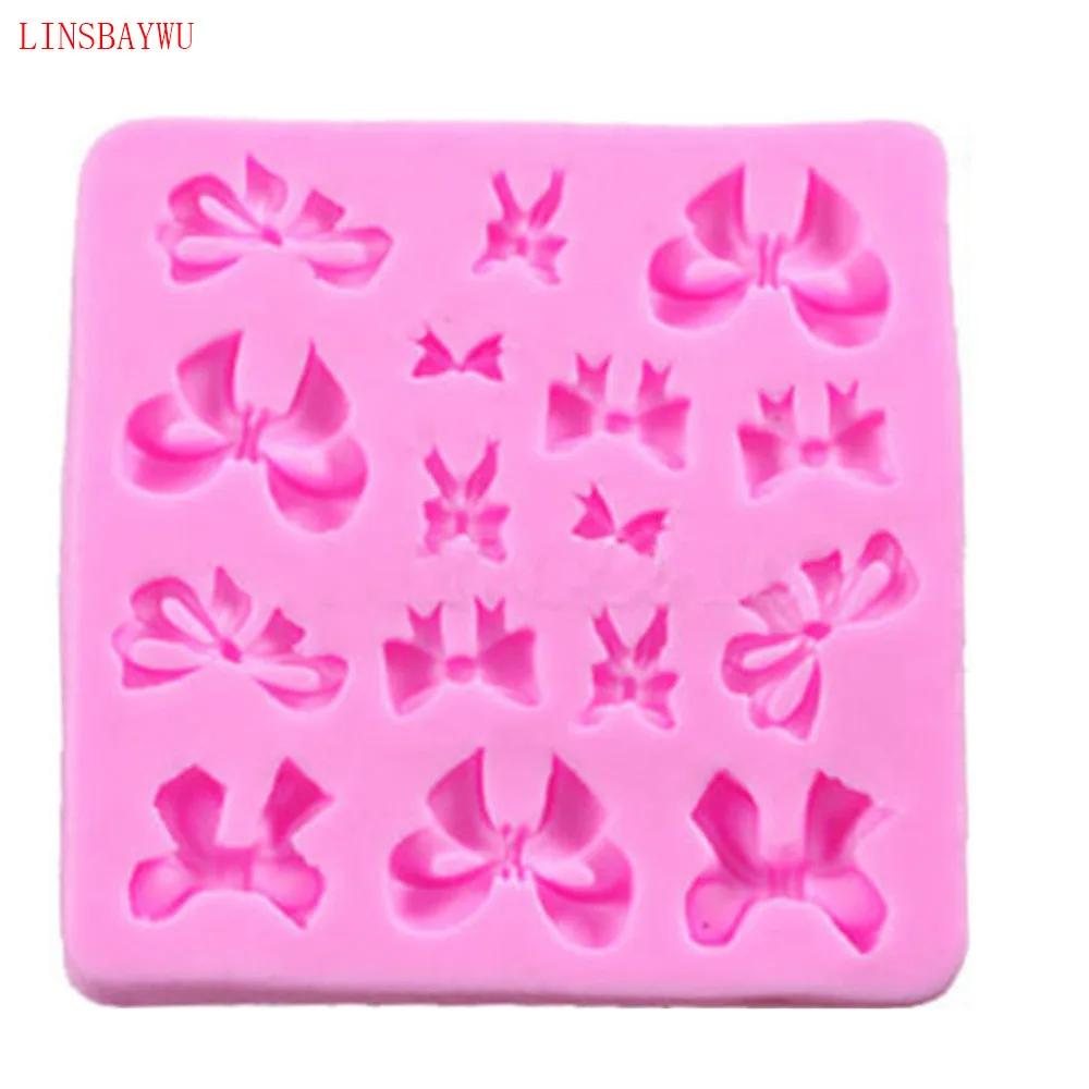 

LINSBAYWU 3D Mini Bowknot Silicone Mold cake fondant molds soap chocolate mould for the kitchen baking Cake Decorating Tools