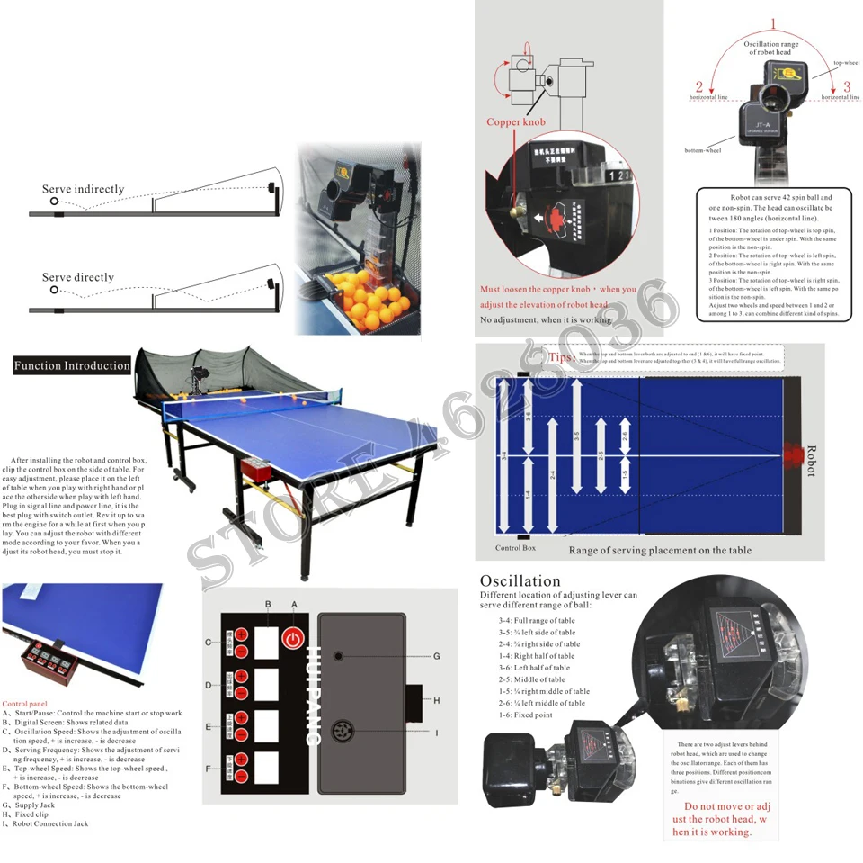S1001 2 Head Ping Pong//Table Tennis Robots Automatic Ball Machine for Training with Different Spin Balls