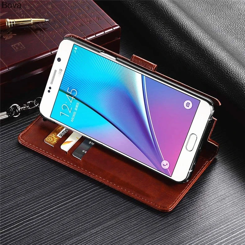Чехол с держателем для карт Samsung Galaxy Note 5 N9200 N920F кожаный чехол из искусственной