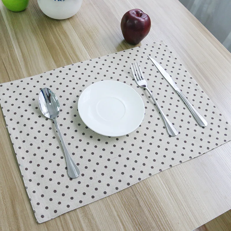 4 pieces/lot 2015 New Arrival Fresh Dotted Korean Cotton Linen