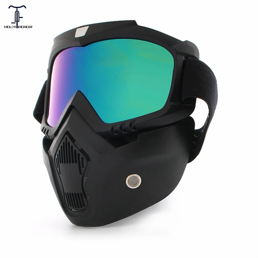 

Windproof Ski Goggles Dust Prevention Face Shield Riding Cycling Full Face Mask Warmer Goggle Bicycle Masks with Anti-UV Glasses