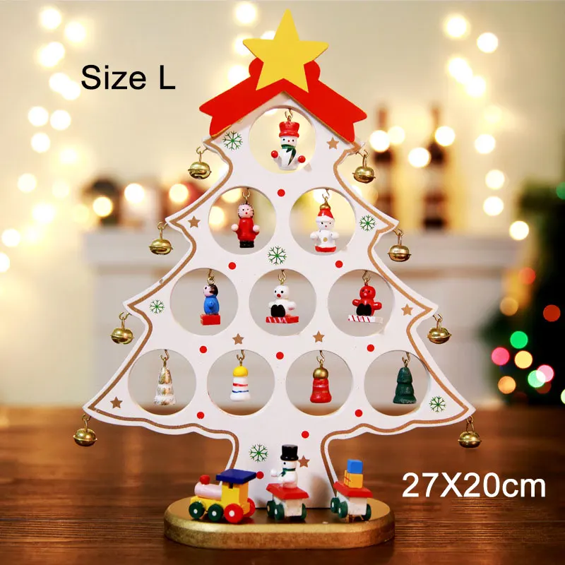 Новинка, Рождественская елка, подвеска для украшения дома, деревянная с мини-подвеской, снеговик, колокольчики, рождественские поделки, подарок для детей