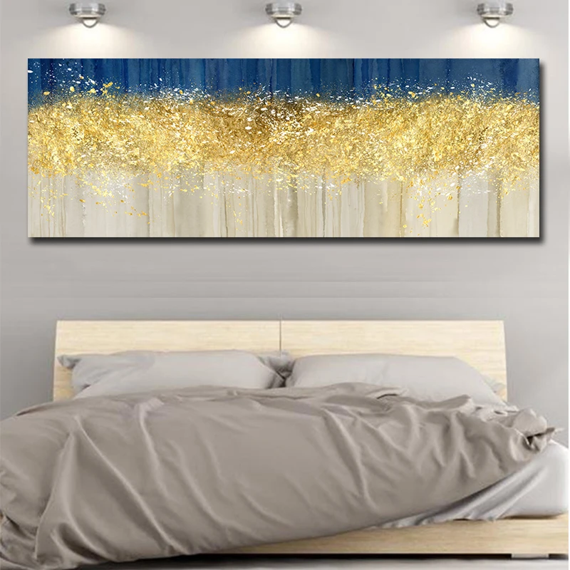 

Bedroom decoration Gold Abstract Printed Oil Painting On Canvas Modern Large size Canvas Art Prints Home Decor Picture no frame