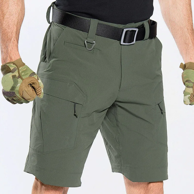Buy Summer Tactical Cargo Short Thin and Soft Lightweight Shorts Men's Elastic Quick Dry Casual Loose Combat short pants