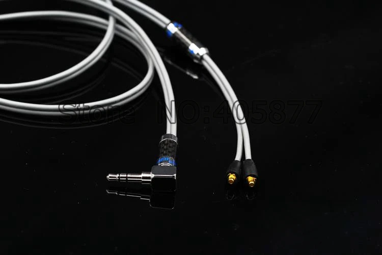 1 2M Hi End Pure Silver Headphone Upgraded Audio Cable For SE215 315 535 846 UE DIY