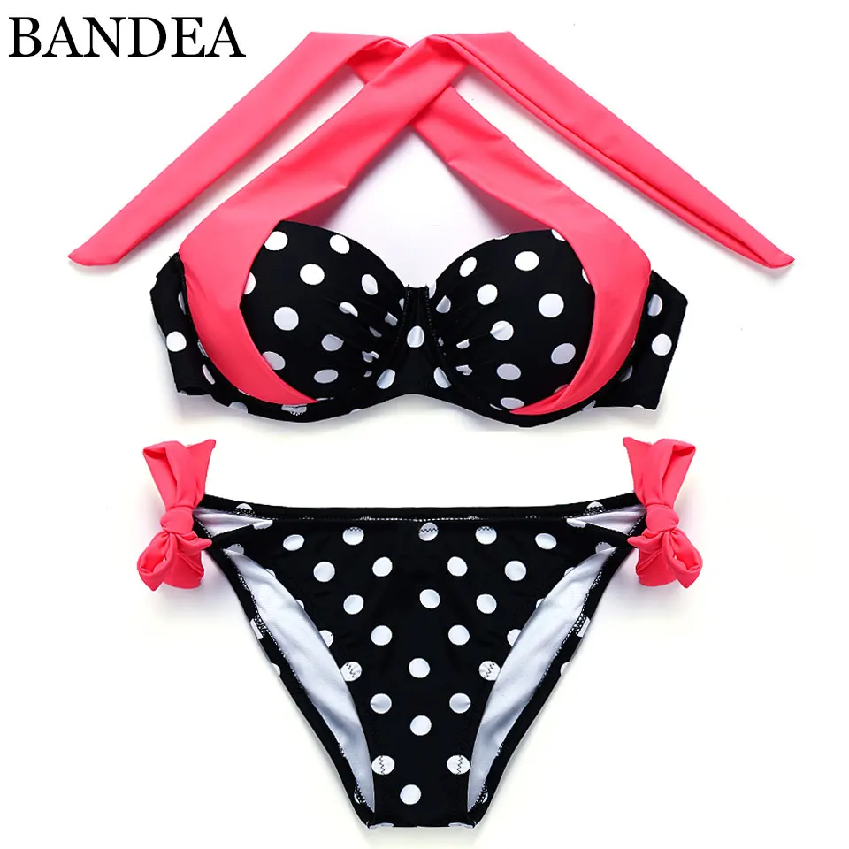 

BANDEA 2017 New Sexy Push Up Bikinis Women Swimsuit Halter Summer Beach Wear Plus Size Swimwear Pattern Bikini
