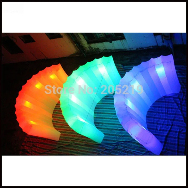 

Free shipment 3.5mL*2mH inflatable wall with color-changing led lights
