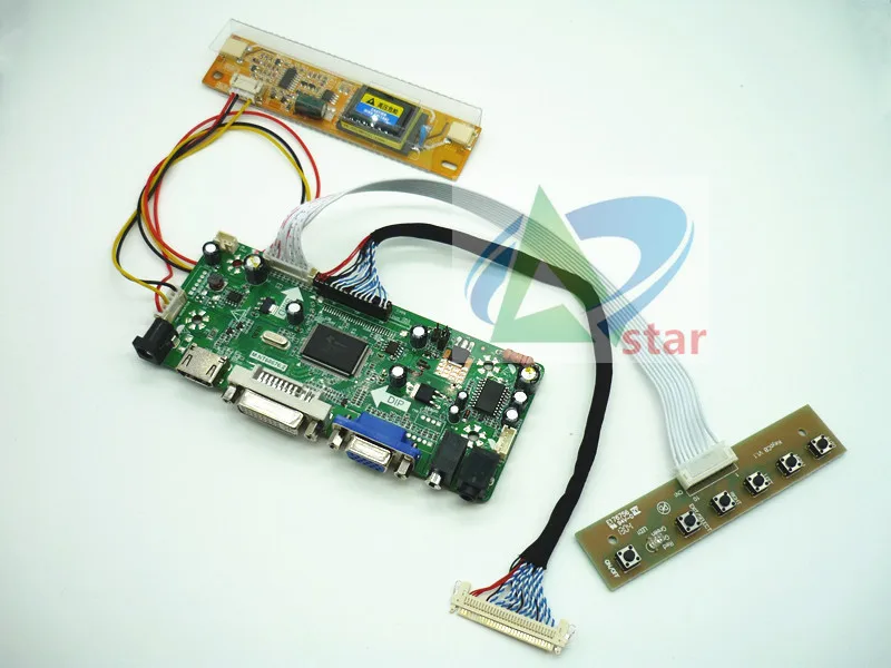 

HDMI+DVI+VGA+AUDIO LCD Controller Board kit 20" LTM200KT03 LM200WD1 M200O1_L01/02 1600*900 LCD controller board DIY kits
