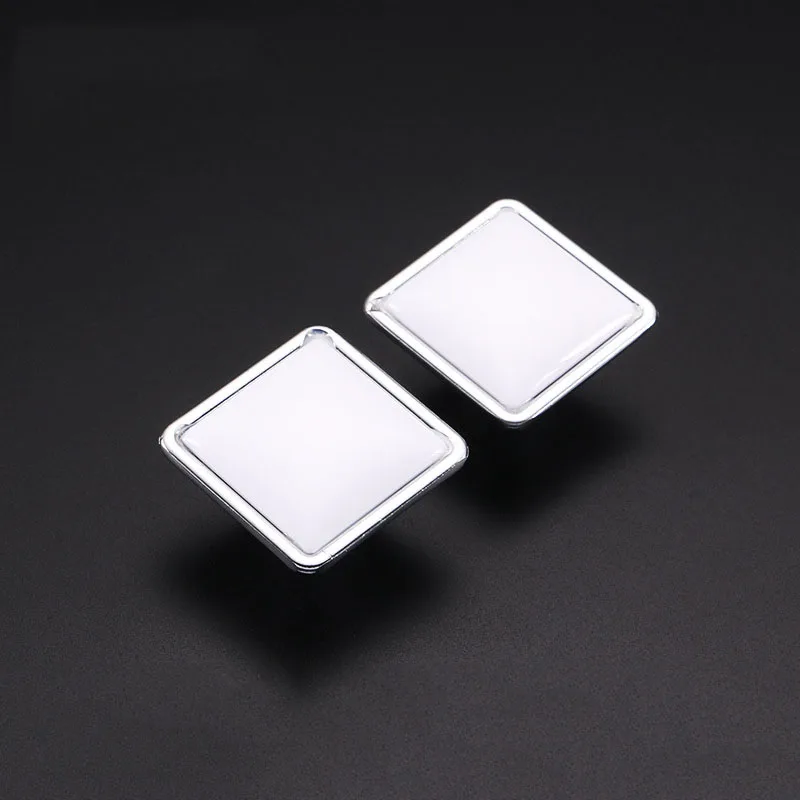 

MEGAIRON 1pc Square Zinc Alloy Door Knob White Wardrobe Cabinet Kitchen Knobs Drawer Pull Handle