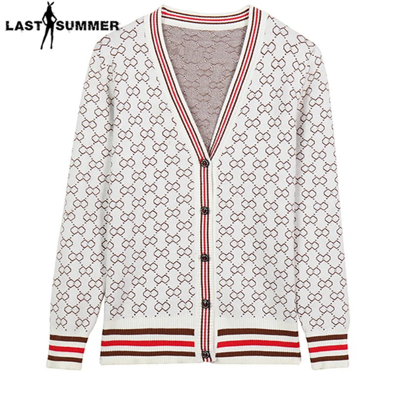 

New Spring 2022 Women Sweater Cardigans Casual Warm Fashion Design Female Knitted Sweater Coat Printed Cardigan Sweater Lady